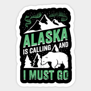 Alaska Road Trip Travel Holiday Vacation Gift Sticker